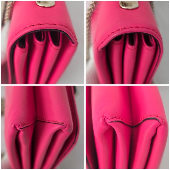 Auth Valentino Garavani Rockstud Va Va Voom Neon Pink Crossbody - Picture 11 of 11